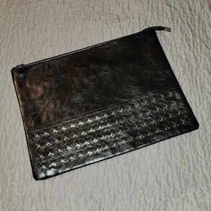 Black Leather Clutch